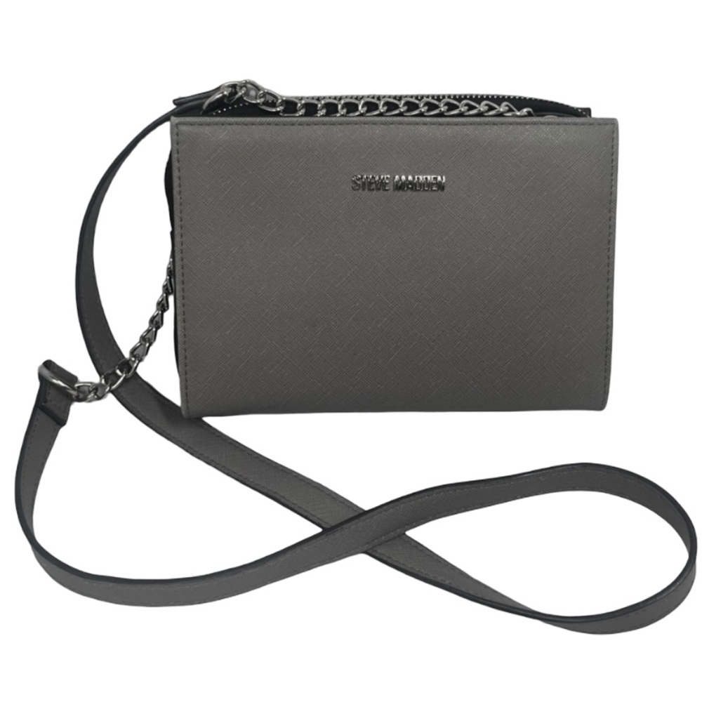 Steve Madden Gray Crossbody Bag with Adjustable Strap